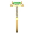thumbnail image 3 of Halo Engagement Ring for Women - 1.92ct Simulated Green Diamond in 14K Yellow Gold Promise Ring, 3 of 6
