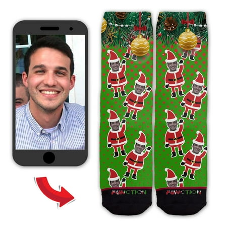 

Function - Custom Face Christmas Santa Pattern Fashion Socks