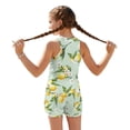 thumbnail image 2 of Xoenoiee Lemon Flower Print Girls Tankini Bikini Set Fashion Racerback Sport Tank Tops Hawaii Swim Shorts Two Piece Swimsuit Outfits Bathing Suit, 12-13 Years, 2 of 7