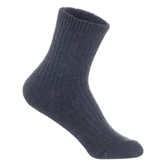 Lian Life Style Fantastic Children's Wool Crew Socks, Size 9Y-11Y, DarkGrey