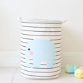 thumbnail image 1 of CNKOO Laundry Basket Elephant Pattern Striped Laundry Hamper Storage Basket Home Decor, 1 of 8