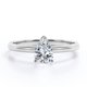 thumbnail image 1 of JeenMata Anillo de Moda Delicado con Solitario de Moissanita de Corte Pera de 1,5 Quilates con Certificación Chapado en Oro Blanco de 18 K sobre Plata, 1 of 7