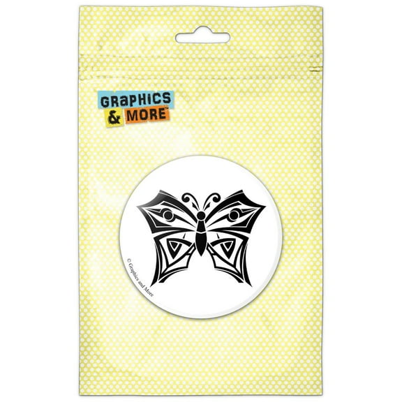 Tribal Butterfly Pinback Button Pin Badge