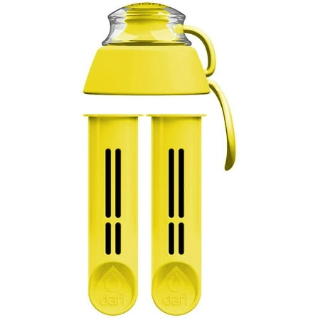 

DAFI Water Bottle Filters and Cap Replacements Yellow | 2-Pack | Last up to 60 Days | Hiking Water Filter Personal Filtered Water Bottle Camping Water Filter | BPA-Free | Made in Europe
