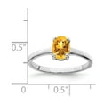 thumbnail image 2 of Solid 925 Sterling Silver Citrine Yellow November Gemstone Engagement Ring Size 7, 2 of 3