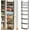 Black, variant on Over The Door Pantry Organizer, 8-Tier Wood & Metal Storage Rack with Adjustable Baskets for Kitchen Cabinet Door