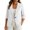 White, variant on WULMLEO Cotton Linen Blazer for Women 3/4 Sleeve Casual Business Jackets Navy 2XL