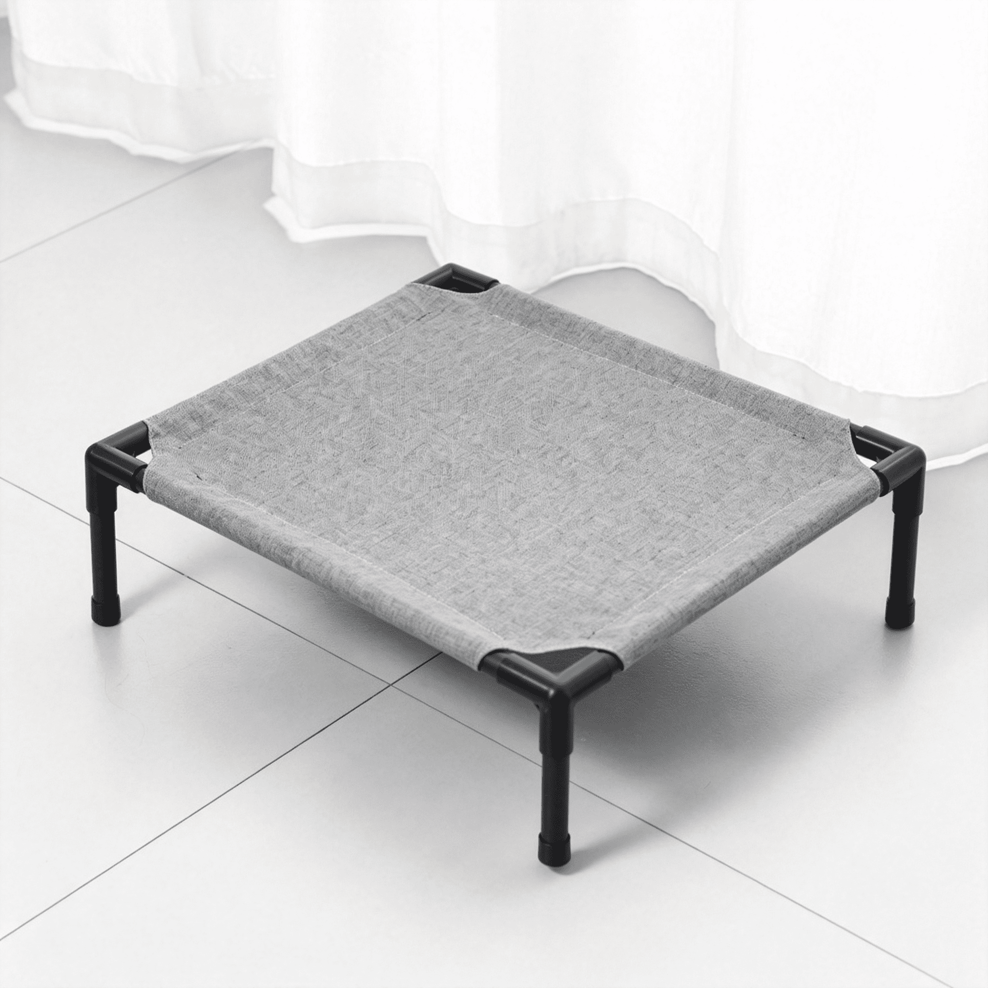 XIBUFE Elevated Dog Bed for Small Dogs, Outdoor Cooling Dog Bed Cot for Small Pets, Indoor Detachable Raised Dog Bed with Non-Slip Feet(20" L X 20" W X 6.5" Th)