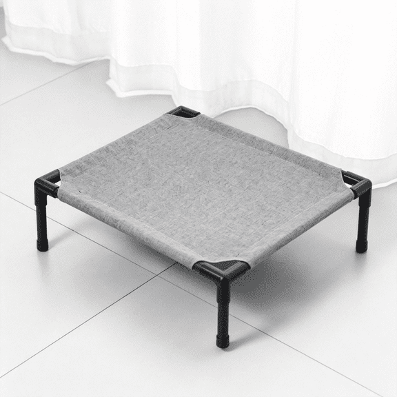 XIBUFE Elevated Dog Bed for Small Dogs, Outdoor Cooling Dog Bed Cot for Small Pets, Indoor Detachable Raised Dog Bed with Non-Slip Feet(20" L X 20" W X 6.5" Th)