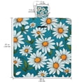 thumbnail image 2 of Daisy Canvas Beach Blanket - Large Picnic Mat for Outdoor, Sand Proof, Portable Travel Rug for Beach and Camping, Lightweight and Durable, 200x150cm, 2 of 6