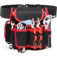 thumbnail image 1 of Professional tool bag, adjustable tool holder belt bag, tool bag, electrician tool belt, carpenter tool belt (red), 1 of 4