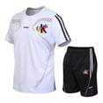 thumbnail image 4 of Conjunto de camiseta y pantalones cortos deportivos de manga corta transpirables para hombre de última moda de verano 2024, 4 of 5