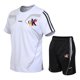 thumbnail image 4 of Conjunto de camiseta y pantalones cortos deportivos de manga corta transpirables para hombre de última moda de verano 2024, 4 of 5