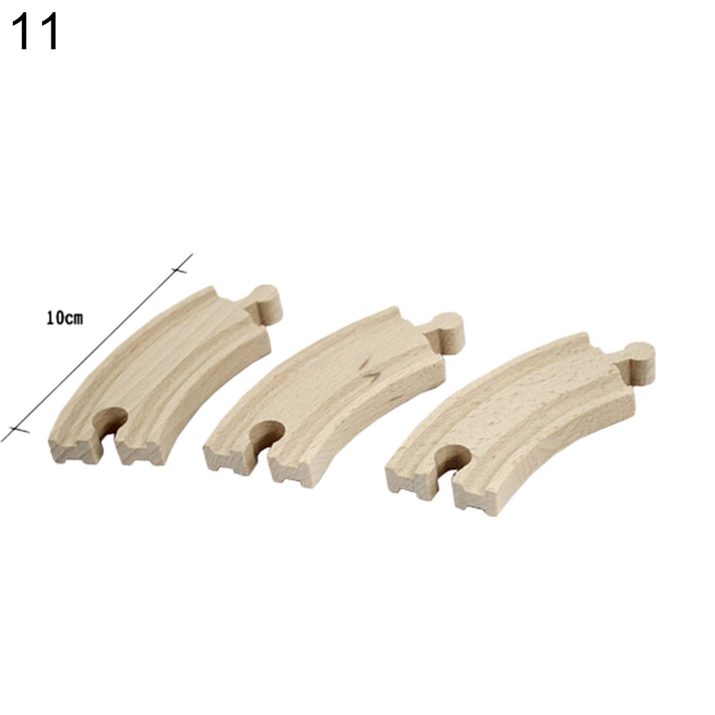 WOODEN TRAIN TRACK CONNECTORS ADAPTERS EXPANSION RAILWAY ACCESSORIES KIDS TOY KI 