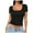 Noir, variante sur FhsagQ Soutien-Gorge Femme Soutiens-Gorge Peignoir Femme Encolure Carrée Manche Courte Double Couche Hauts Basique Ajusté Sortie T-Shirt Femme Soutiens-Gorge String Soutiens-Gorge pour Femme avec Peignoir Blanc TTG