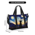 thumbnail image 2 of Travel Duffle Bag Cat Under Starry Skies Travel Tote Bags Carry on Luggage Waterproof Weekender Bags with Top Handle Adjustable Shoulde Strap for Travel Gym, 2 of 5
