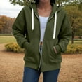 thumbnail image 5 of vigerakr Women's Full Zip Up Hoodie Long Sleeve Hooded Sweatshirts Pockets Jacket Coat for Women (Green, 3XL), 5 of 7
