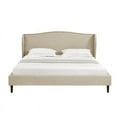 thumbnail image 4 of Posh Living RBD478-03BEK-UE Adelyne Linen Platform Bed for Unisex, Beige - King Size, 4 of 20