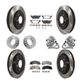 thumbnail image 1 of Transit Auto Front Rear Wheel Hub Bearing Assembly Coated Disc Brake Rotor and Semi-Metallic Pad Shoe Kit (10Pc) for Car 2015-2017 Ford F-150 RWD with Electric Parking Left Right Side KBB-132798, 1 of 10