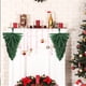 thumbnail image 4 of mfyjkho Guirnalda de árbol de Navidad al revés|decoración colgante con borlas artificiales|agujas de plástico verde|hierro para chimenea|pared|ventana|árbol de Navidad|17,72 x 11,81 x 1,97 pulgadas, 4 of 8