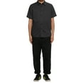 thumbnail image 2 of Unique Bargains Men's Button Down Short Sleeves Cotton Polka Dots Shirt S (US 34) Black, 2 of 7