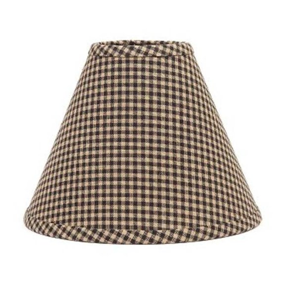 Newbury Gingham Black 14" Washer Fabric Lamp Shade by Raghu