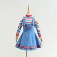 thumbnail image 5 of EnJoCho Kids Girls Scary Doll Dress Halloween Rainbow Stripe Shirt Skirt Set Doll Cos-play Nightmare Par𝗍y Outfit for Girls, 5 of 9