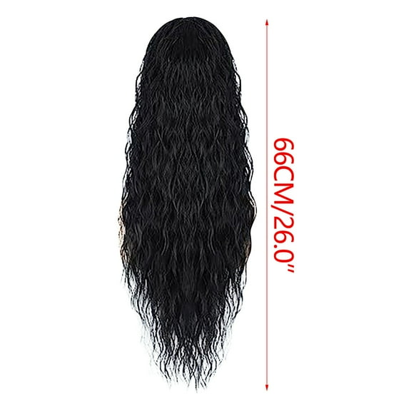 Wig with Bangs, Wigs for Women, Drawstring Ponytail Water Wig Ponytail Elastic Mesh Wig Braid Natural And Realistic, Beautiful Water Pattern Ponytail Wig