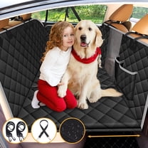 OllyDog Journey Waterproof Car Seat Cover - Dog Hammock For Backseat Protection (Raven Black)
