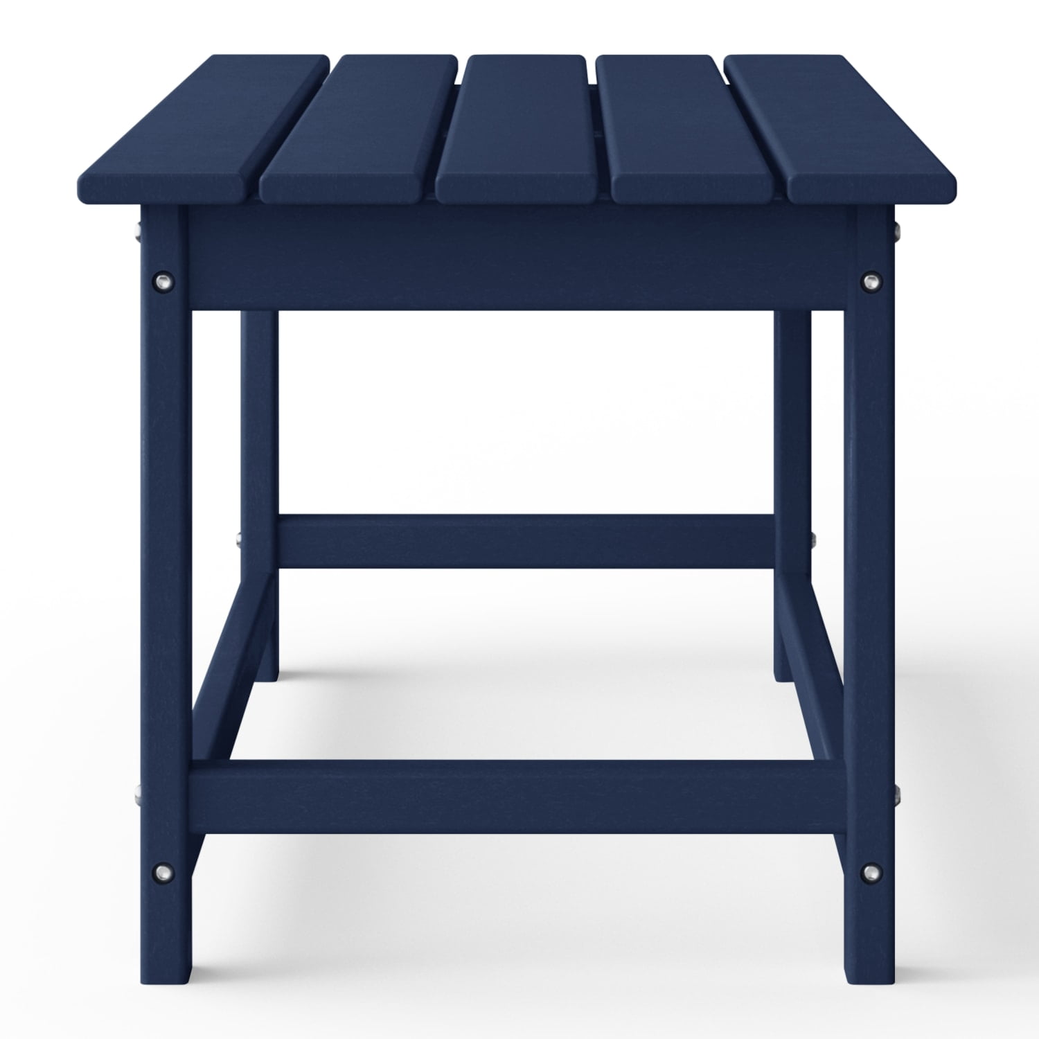 WestinTrends Malibu Patio Outdoor Coffee Table – 35" All-Weather Poly Lumber Adirondack Porch Table, Navy Blue
