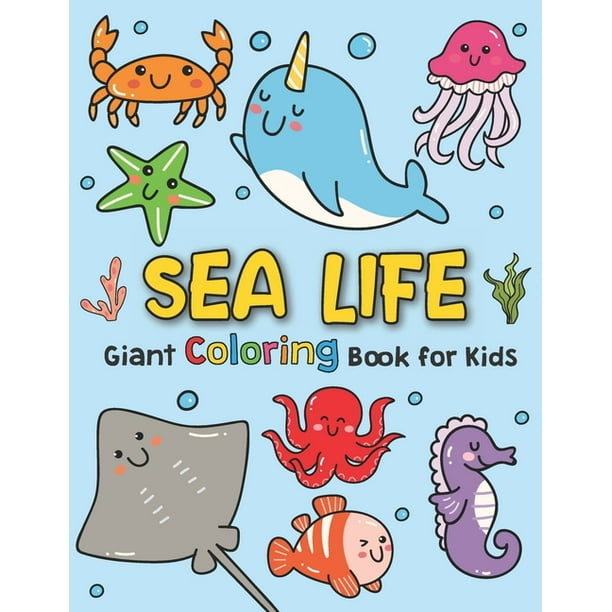 Download Giant Coloring Books For Kids Sea Life Ocean Animals Sea Creatures Fish Big Coloring Books For