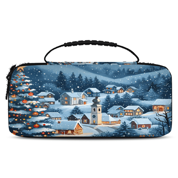 Herdesigns Winter Landscape Countryside Carrying Case for Nintendo Switch 2 with 20 Game Card Slots, Portable Travel Carry Case for Accessories and Console