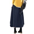 thumbnail image 5 of ZANZEA Women Elastic Waist Vintage Warm Corduroy Long Skirts, 5 of 5