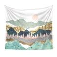 thumbnail image 1 of Tapestry Mountain Sunset, fibra de microtela, 150 x 130 cm, 1 of 3