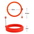 thumbnail image 4 of 6 pcs Silicone Egg Ring, Egg Rings Non Stick, Egg Cooking Rings, Fried Egg Mold or Pancake Rings Nonstick Mold Ring Round, 4 of 8