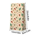 thumbnail image 2 of Junepar Set of 12 Christmas Gift Bags - Flat Bottom Paper Bags with Xmas Tree ,Santa Claus, Elk Prints Design - 5x3x9 inch Holiday Candy Goody Paper Bags, 2 of 4