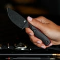 thumbnail image 4 of Swiss Tech Leicht Fixed Blade Knife, D2 Steel with Canvas Micarta Handle and Premium Hard Sheath, 4 of 23