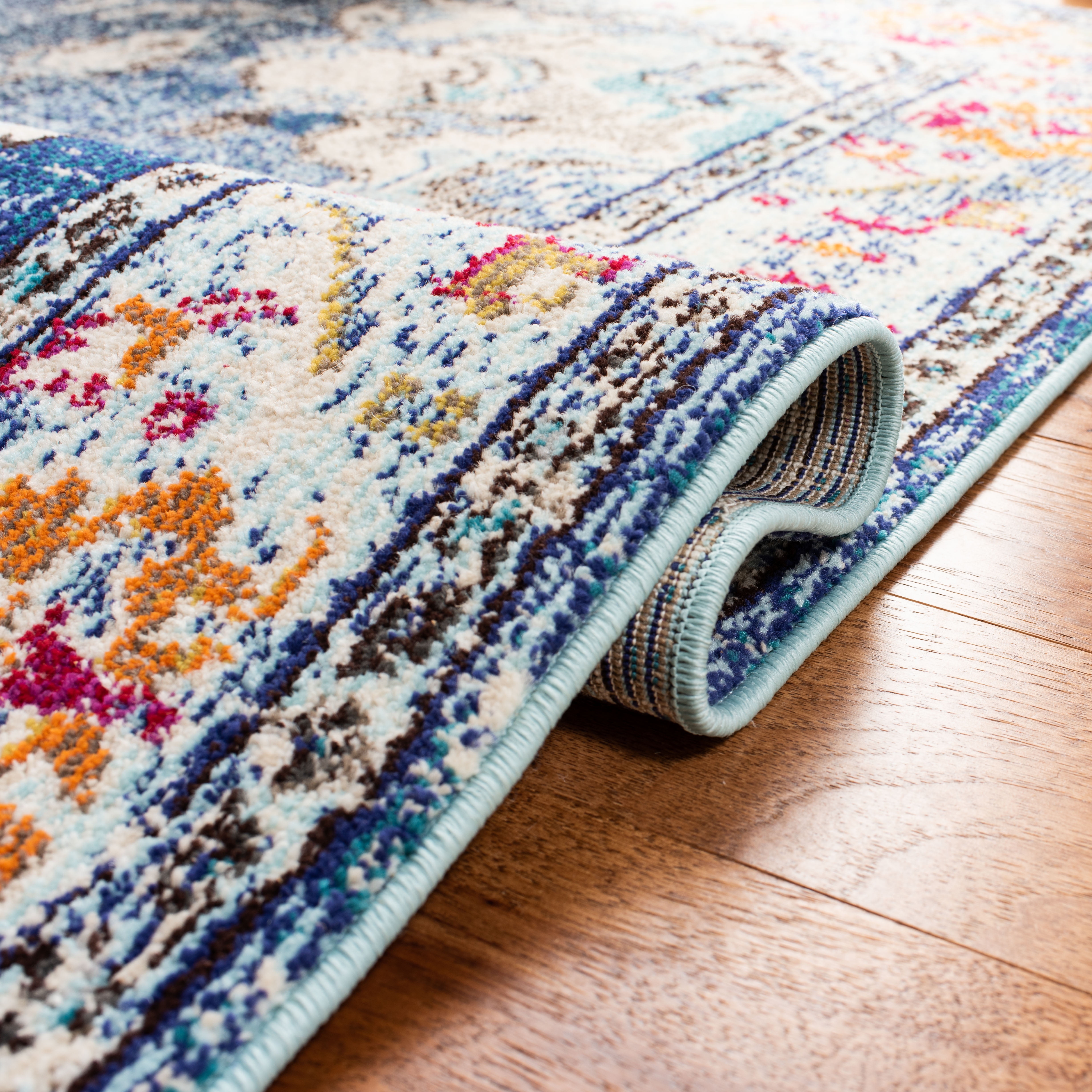 SAFAVIEH Area Rug 12x18 - Monaco Collection - X-Large - Traditional Design, Navy & Light Blue, Ideal for Living Room, Bedroom, Dining Space