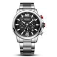 thumbnail image 1 of Reloj de cuarzo deportivo con correa de acero y cronometraje multifuncional para hombre, entrega de una sola pieza, 1 of 6