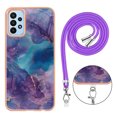 thumbnail image 7 of Mantto for Samsung Galaxy A32 5G Case, with Lanyard Adjustable Strap, Marble Pattern Soft TPU Bumper Hard PC Back Shockproof Protective Glossy Stylish Durable Phone Case for Women Girls,Purple, 7 of 7