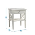 thumbnail image 7 of Home Square 2 Piece Solid Wood Nightstand Set with Drawer in White, 7 of 7