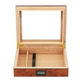 thumbnail image 2 of Humidor De Cigarrillos De Madera, Caja De Almacenamiento De Cedro De Viaje Transparente Para Regalos De Hombres, 2 of 9