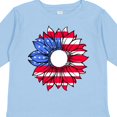 thumbnail image 4 of Inktastic American Flag Sunflower in Red White and Blue Boys or Girls Long Sleeve Toddler T-Shirt, 4 of 5