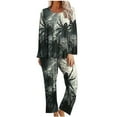 thumbnail image 2 of BSDJILFG Halloween Pajamas Women Fall Pajamas Women,Casual Sleep Shirts with Capri Bottom,Sizes S-3XL, 2 of 5