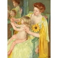 thumbnail image 2 of Cassatt, Mary 19x24 Black Ornate Wood Framed with Double Matting Museum Art Print Titled - Mother and Child, 2 of 4