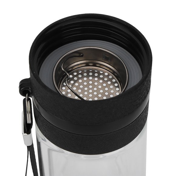 Glass Water Bottle, Double Walled Tea Tumbler, 500ML Travel Mug With Detachable Tea Infuser, Ideal For Brewing Loose Leaf Tea, Coffee, Fruit Flower Tea