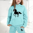thumbnail image 2 of DHFJKG Child Toddler Girls Outfits Horse Printed Hoodies And Pants Casual Fashion Fall Clothes Two Piece Set Girls Outfits Trendy Lovely Teen 2-3 Years, 2 of 4