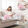 thumbnail image 3 of Coquette Pink Bow Throw Blanket Pink Bow Ribbon Winter Farmhouse Blanket Couch Sofa Soft Warm Bed Blankets for Women Friends Gifts, 50 x 60 Inch(Pink Bow), 3 of 6