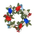 thumbnail image 2 of MTBLYS Independence Day Wreath 15.75 Inch Plastic Artificial Floral Decor Front Door Hanging Window Porch Home Holiday Use, 2 of 6