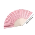thumbnail image 2 of SIYTUAU Plastic Folding Fan With Glitter Fabric And Transparent Ribs For Party Dance Performance And Summer Cooling 9 Inches, 2 of 7